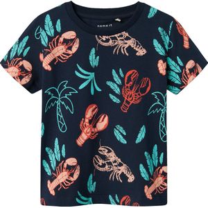 T-shirt - All-over Patroon - Jersey - Ronde Hals - Normale Pasvorm