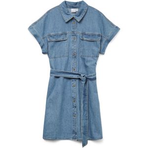 VERO MODA - VMNOTUS SS SHORT DENIM DRESS YO371 - Jurk - Denim - Korte Mouwen - Regular Fit