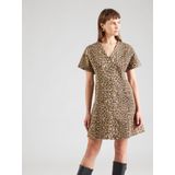 VERO MODA - VMPENELOPE SS V-NECK SHORT DNM DRESS - Dames - Mini Jurken - Denim - V-Hals - Korte Mouwen - Knoopsluiting - Loose Fit