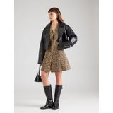 VERO MODA - VMPENELOPE SS V-NECK SHORT DNM DRESS - Dames - Mini Jurken - Denim - V-Hals - Korte Mouwen - Knoopsluiting - Loose Fit