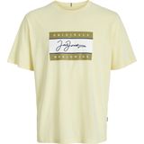 JACK & JONES - Jorfrederiksberg Boxscript T-shirt - Crème - Katoen - 1 stuk