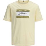 JACK & JONES - Jorfrederiksberg Boxscript T-shirt - Crème - Katoen - 1 stuk