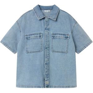 Blouse - Denim - Blousekraag - Lange Mouwen - Box Fit