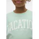 VERO MODA - T-shirt - Roze - Katoen - Cropped Fit