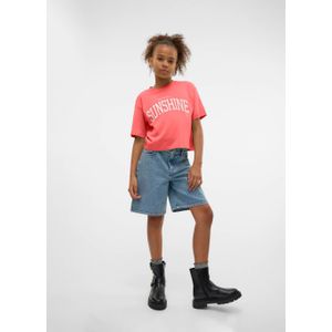 VERO MODA - T-shirt - Cropped - O-hals - Korte Mouwen - Meisjes