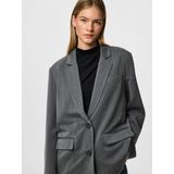 Pieces - Oversized Blazer - Zwart - Polyester Mix