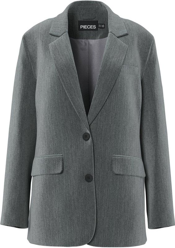 Pieces - Oversized Blazer - Zwart - Polyester Mix