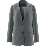 Pieces - Pckamil Ls Loose Blazer Noos - Blazer - Dark Grey Melange