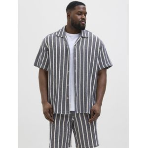 JACK & JONES Jorcoba Stripe Resort Shirt Ss Sn Pls voor heren, Ocean Cavern, XXL