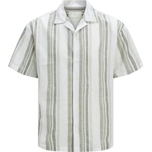 Jack&Jones casual linnen overhemd korte mouw groen