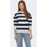 JDY - JDYBOOGIE - Sweatshirt - Cloud Dancer Black Iris Stripes