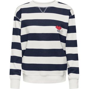 JDY - JDYBOOGIE - Sweatshirt - Cloud Dancer Black Iris Stripes