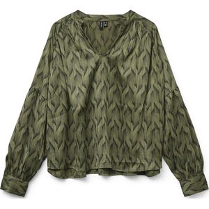 Blouse - Vmlivia - Lange Mouwen - U-Hals - Regular Fit