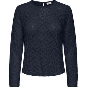 Jacqueline de Yong T-shirt Jdymathilda Lace Top Jrs 15341469 Total Eclipse Dames Maat - M
