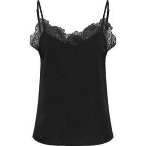 Effen Spaghetti Top - Mouwloos - Kant - Normale Pasvorm - Gladde Stof