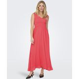 Jurk - Effen - Mouwloos - Ronde Hals - Gladde Stof - Lang
