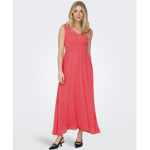 Jurk - Effen - Mouwloos - Ronde Hals - Gladde Stof - Lang