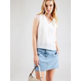 Blouse - Effen - Kant - Normale Pasvorm - Kwartmouw