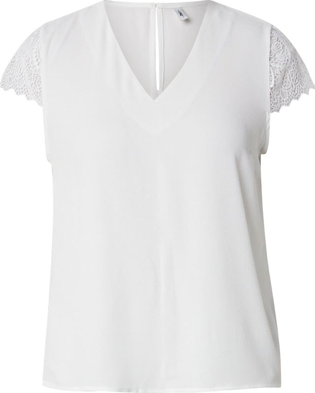 Blouse - Effen - Kant - Normale Pasvorm - Kwartmouw