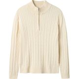 Nlmhabel Ls Half Zip S Knit, antiek wit., 146-152