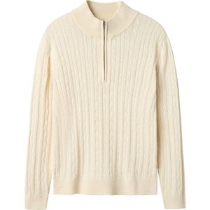 Nlmhabel Ls Half Zip S Knit, antiek wit., 146-152