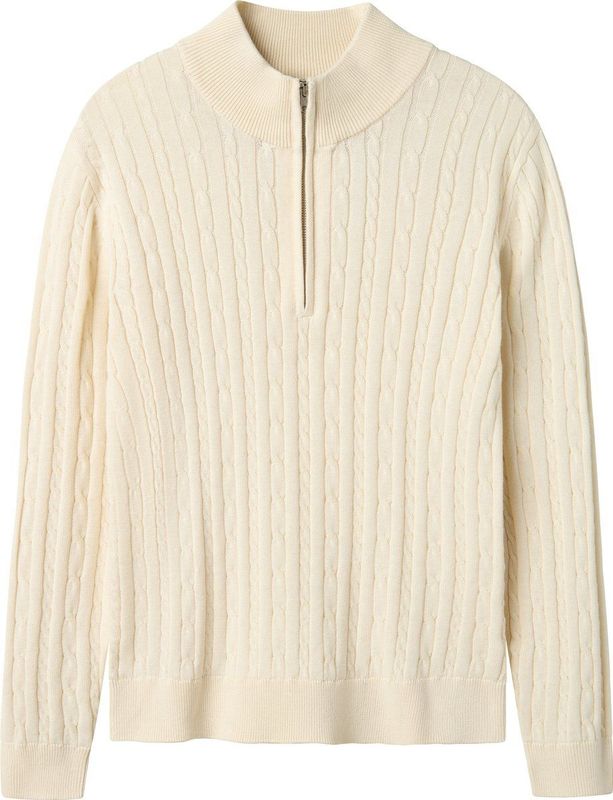 Nlmhabel Ls Half Zip S Knit, antiek wit., 146-152