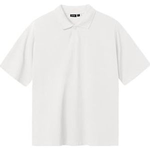Lmtd Nlmhannes SS Piqué polo, wit alyssum, 134-140