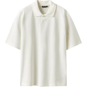 Shirt - Effen - Katoen - Polokraag - Kwartmouw - Losse Pasvorm