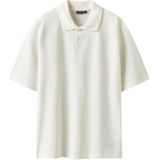 Poloshirt - Effen - Jersey - Losse Pasvorm - Kwartmouw