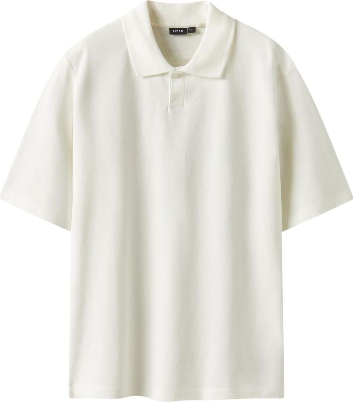 Poloshirt - Effen - Jersey - Losse Pasvorm - Kwartmouw