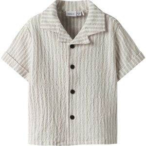 NAME IT - NMMFEDENIS SS SHIRT - Jongens - Overhemd - Blauw - Geweven stof