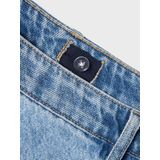 Jeans - Blauw Denim - Loosefit - Knoopsluiting - Kort/Mini