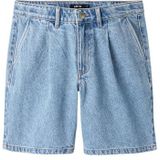 Jeans - Blauw Denim - Loosefit - Knoopsluiting - Kort/Mini