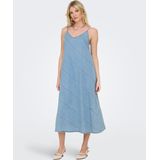 Jurk - V-Hals - Mouwloos - Smalle Bandjes - Loose Fit - Lang