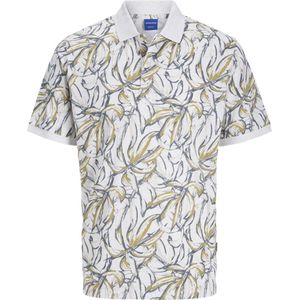 JACK & JONES PLUS SIZE regular polo met textuur wit