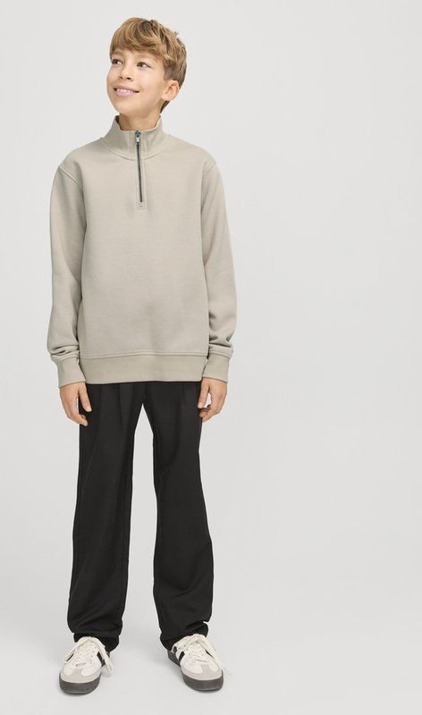 Jack and Jones Junior - Sweatshirt - Grijs - Geborstelde Stof