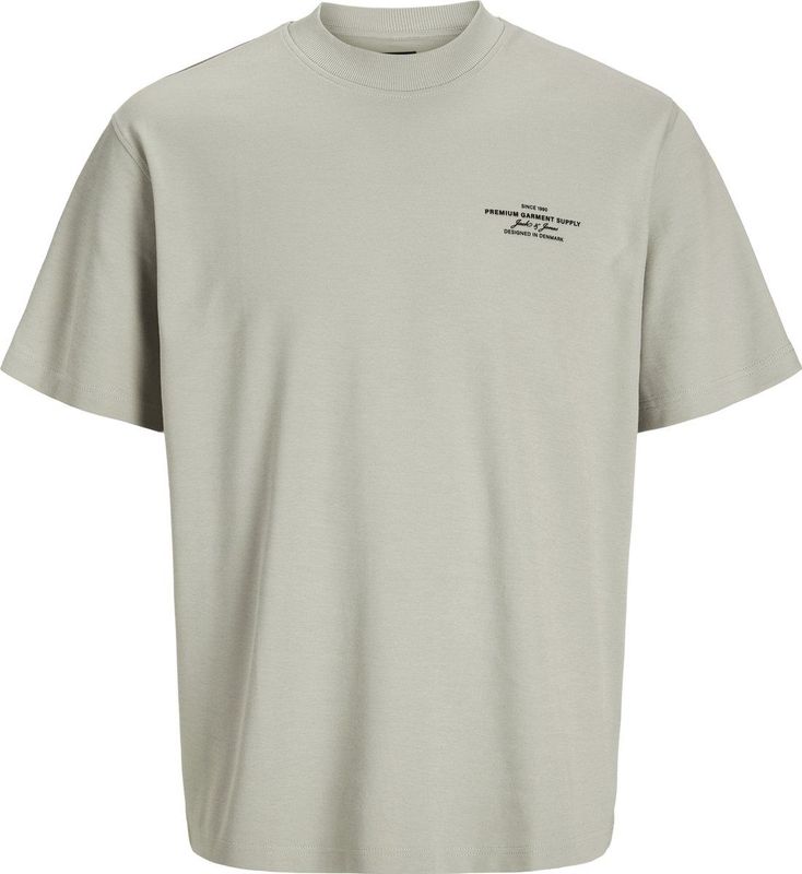 JACK & JONES - Jprblachad Branding Ss Crew N Tee - T-shirt - Zilver - 1 stuk