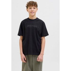 JACK & JONES Junior - T-shirt - Blauw - Gekamd Jersey - Korte Mouwen