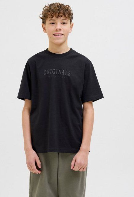 JACK & JONES Junior - T-shirt - Blauw - Gekamd Jersey - Korte Mouwen