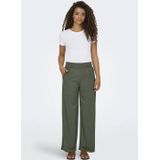 JDY - Regular Fit Broeken - Blauw - Katoen - Elastische Tailleband