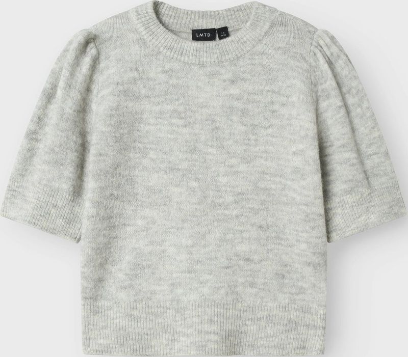 LMTD T-Shirt - Gebreid - NlfLodet - Light Grey Melange - LMTD - 7-8 jaar (122-128) - T-Shirts