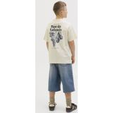 JACK & JONES JUNIOR - JORPAROS EASTER SKETCH - T-shirt - Ecru - 100% Katoen