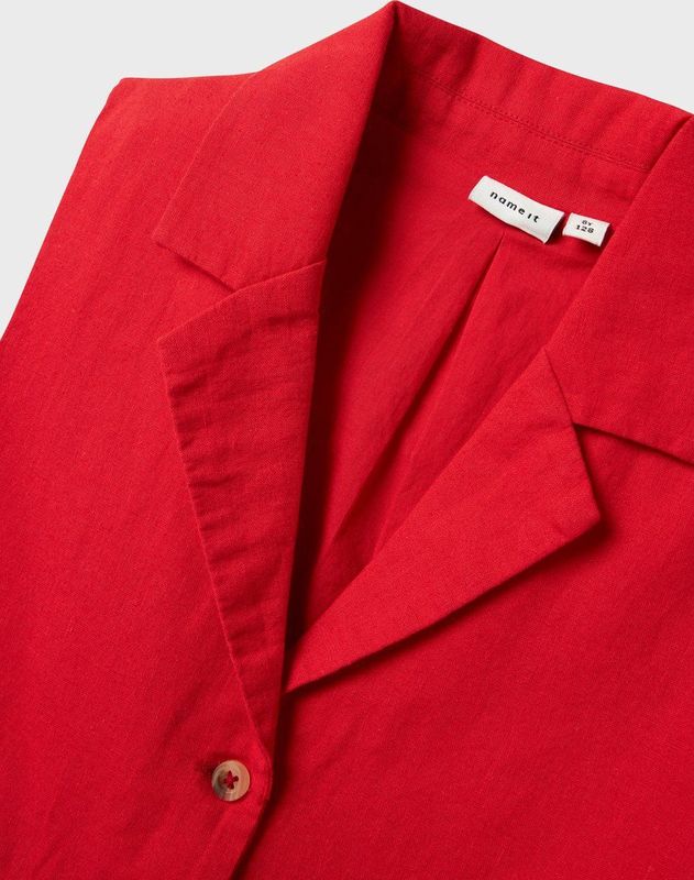 Name It - NkfFalinnen - Vest - Chinees Rood - 100% Katoen