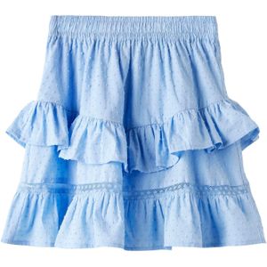 Kledingmerk - Korte Rok - Gevoerd - Geweven Stof - Verstelbare Taille - Ruches