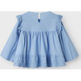 Smock - Overhemd - Wit - Geweven Stof - Ruches en Kantdetail