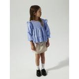 Smock - Overhemd - Wit - Geweven Stof - Ruches en Kantdetail