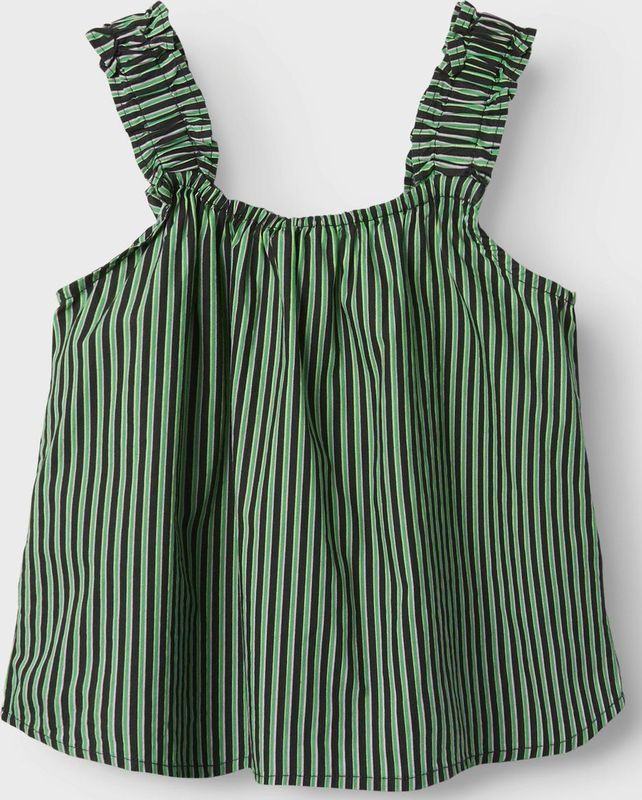 Top - Regular Fit - Mouwloos - Met Schouderbandjes - Ronde Hals - Ruches