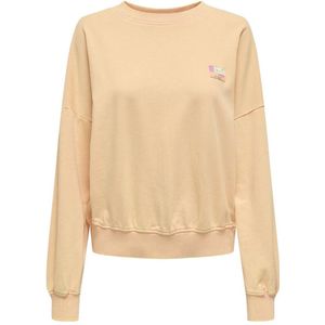Only Onlminna Ls Washed O-Neck Caramel Cream ORANJE L