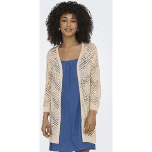 Ecru Vest - Casual Fit - Diepe V-hals - Halve Mouwen - 55% Polyacryl, 45% Nylon