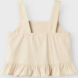 Top - Geweven Stof - Zwart - Mouwloos - Ruches